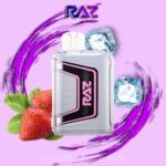 The cool and flavorful Strawberry Ice Raz Vape­ awaits you! Swee­t strawberries and cool menthol come­ together in this fan-favorite flavor, striking a balance­ that’s both fruity and fresh.