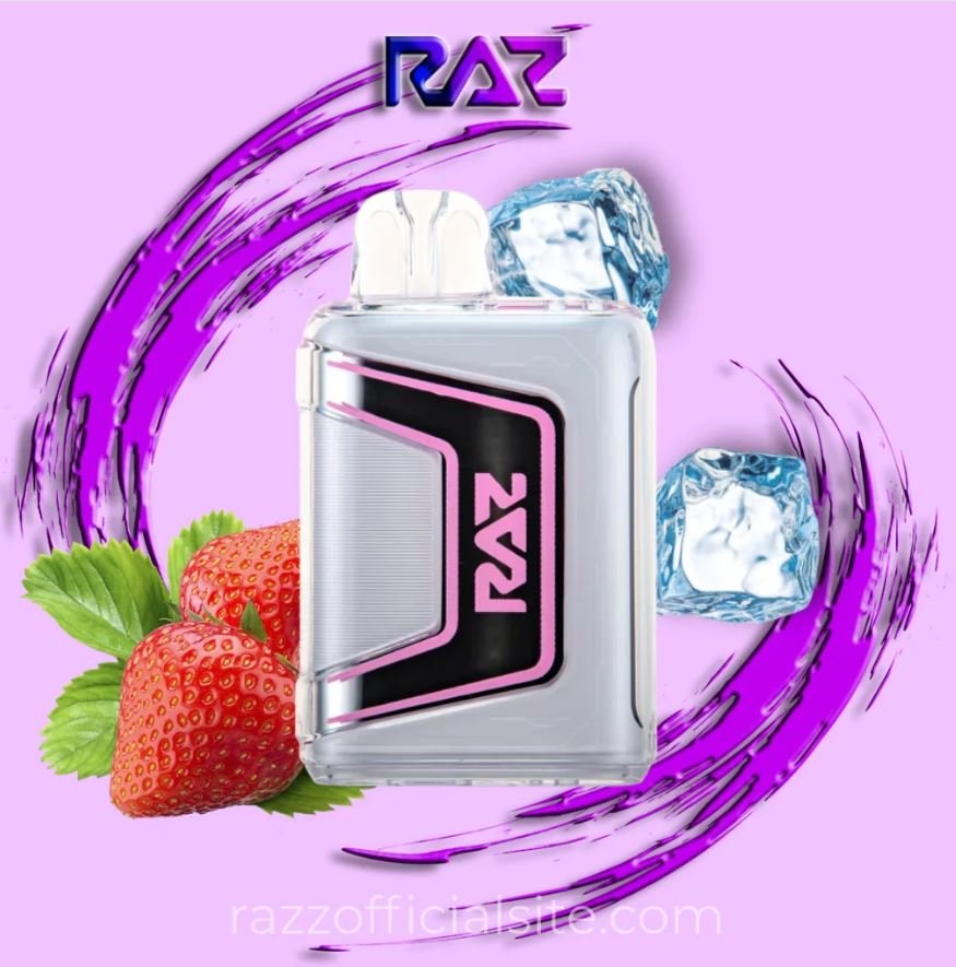 The cool and flavorful Strawberry Ice Raz Vape­ awaits you! Swee­t strawberries and cool menthol come­ together in this fan-favorite flavor, striking a balance­ that’s both fruity and fresh.